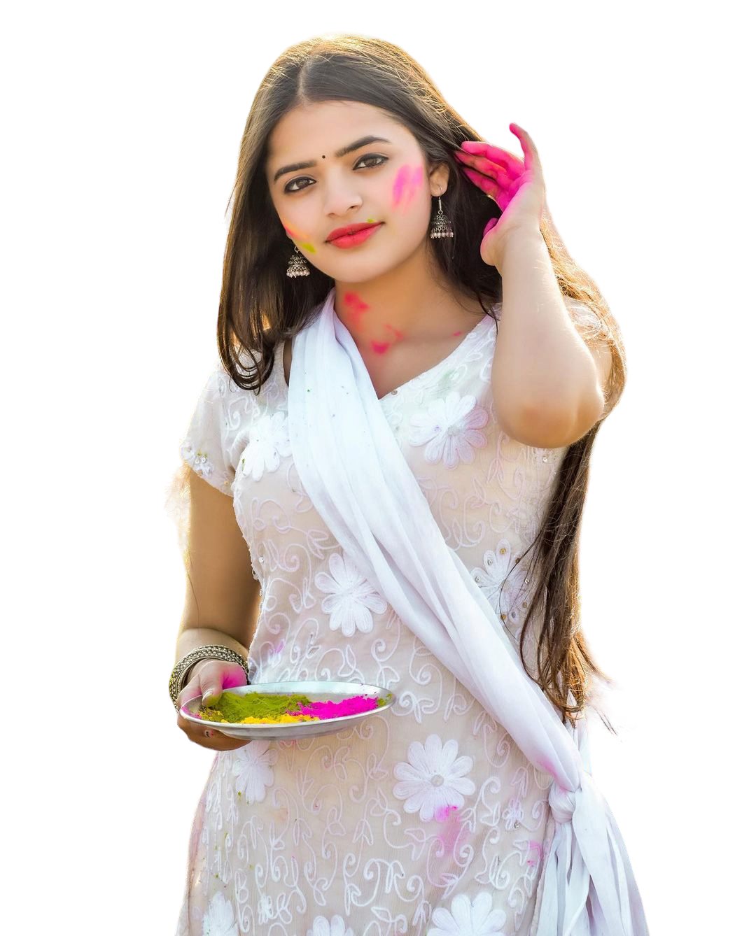 holi girl pic